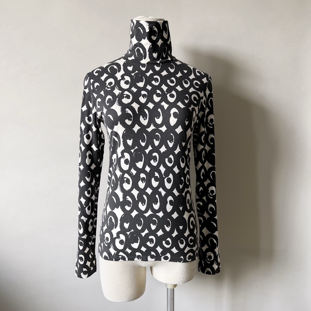 Marimekko Kissapöllö Uniqlo Brushstroke Print Heattech Turtleneck